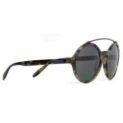 Giorgio Armani - Round Frame Sunglasses with Metal Details - Grey - Giorgio Armani Eyewear - Avvenice