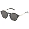 Givenchy - Black Acetate Round Sunglasses with Gold Frame Finish and Grey Lenses - Sunglasses - Givenchy Eyewear - Avvenice