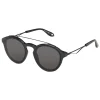 Givenchy - Black Acetate Round Sunglasses with Black Matt Frame Finish and Grey Lenses - Sunglasses - Givenchy Eyewear - Avvenice