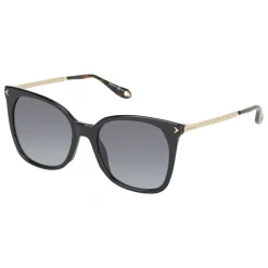 Givenchy - Black Acetate Sunglasses with Gold Finished Metal Bars - Sunglasses - Givenchy Eyewear - Avvenice