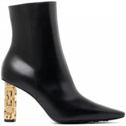Givenchy - Black Calf Leather G Cube Ankle Boots - Givenchy Exclusive Luxury Collection - Avvenice