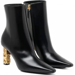 Givenchy - Black Calf Leather G Cube Ankle Boots - Givenchy Exclusive Luxury Collection - Avvenice