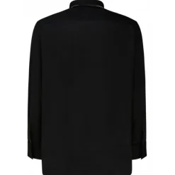 Givenchy - Black Cotton Collar Detail Shirt - Givenchy Exclusive Luxury Collection - Avvenice