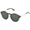 Givenchy - Dark Torroise Acetate Round Sunglasses with Gold Frame Finish and Green Lenses - Sunglasses - Givenchy Eyewear - Avvenice