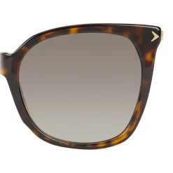 Givenchy - Dark Tortoise Acetate Sunglasses with Gold Metal Bars and Brown Lenses - Sunglasses - Givenchy Eyewear - Avvenice
