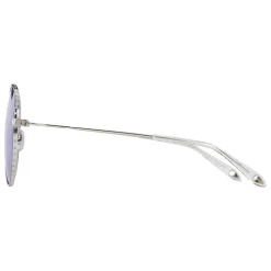 Givenchy - Metal Sunglasses with Silver Finish Frames and Purple Lenses - Sunglasses - Givenchy Eyewear - Avvenice