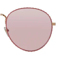 Givenchy - Metal Sunglasses with Rose Gold Finish Frames and Pink Lenses - Sunglasses - Givenchy Eyewear - Avvenice