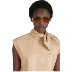 Givenchy - Sunglasses Unisex GV Vision in Metal - Gold Brown - Sunglasses - Givenchy Eyewear - Avvenice