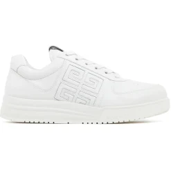 Givenchy - White Calf Leather 4G Low Top Sneakers - Givenchy Exclusive Luxury Collection - Avvenice