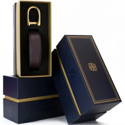 Goldfels - Gold II - Calfskin Chocolate Brown - Brown - Belt - Made in Italy - Luxury Exclusive Collection - Avvenice