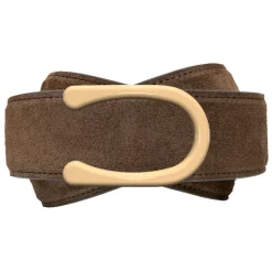 Goldfels - Gold II - Suede Havana Brown - Brown - Belt - Made in Italy - Luxury Exclusive Collection - Avvenice