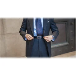 Goldfels - Palladium I - Calfskin Jet Black - Black - Belt - Made in Italy - Luxury Exclusive Collection - Avvenice