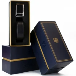 Goldfels - Palladium I - Calfskin Jet Black - Black - Belt - Made in Italy - Luxury Exclusive Collection - Avvenice