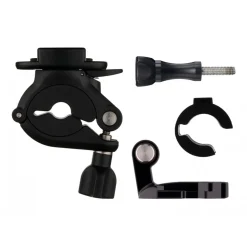 GoPro - Handlebar / Seatpost / Pole Mount - Black - Support - Usable with GoPro HERO6 / HERO5 - 4K 1080p - GoPro Accessories - Avvenice