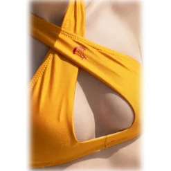 Grace - Grazia di Miceli - "Kyoto" Mustard Crossover Bikini - Luxury Collection - Made in Italy - High Quality - Avvenice