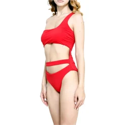 Grace - Grazia di Miceli - Women's Trikini "Miami Beach" Red - Luxury Collection - Made in Italy - High Quality - Avvenice