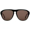 Gucci - Acetate Aviator Sunglasses - Black Acetate Brown Lenses - Gucci Eyewear - Avvenice