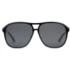Gucci - Acetate Aviator Sunglasses with Optimal Fit - Acetate Black Lenses Grey - Gucci Eyewear - Avvenice