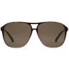 Gucci - Acetate Aviator Sunglasses with Optimal Fit - Acetate Turtle Dark Brown Lenses - Gucci Eyewear - Avvenice