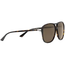 Gucci - Acetate Aviator Sunglasses with Optimal Fit - Acetate Turtle Dark Brown Lenses - Gucci Eyewear - Avvenice