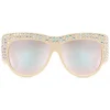 Gucci - Acetate Oversized Sunglasses with Crystals - White - Gucci Eyewear - Avvenice