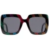 Gucci - Acetate Square Sunglasses with Glitter - Rainbow Glitter Black - Gucci Eyewear - Avvenice