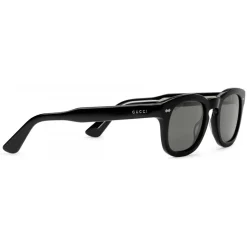 Gucci - Acetate Square Sunglasses - Acetate Black Lenses Grey - Gucci Eyewear - Avvenice