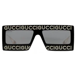 Gucci - Acetate Sunglasses with Mask Frame - Black - Gucci Eyewear - Avvenice
