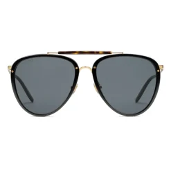 Gucci - Aviator Acetate and Metal Sunglasses - Black Gold - Gucci Eyewear - Avvenice