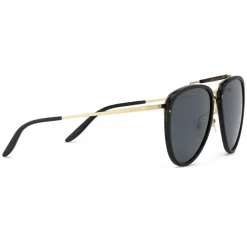 Gucci - Aviator Acetate and Metal Sunglasses - Black Gold - Gucci Eyewear - Avvenice