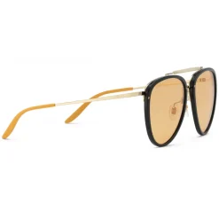 Gucci - Aviator Acetate and Metal Sunglasses - Black Gold - Gucci Eyewear - Avvenice