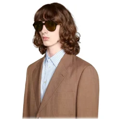 Gucci - Aviator Acetate and Metal Sunglasses - Tortoiseshell - Gucci Eyewear - Avvenice