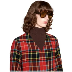 Gucci - Aviator Acetate Sunglasses - Tortoiseshell - Gucci Eyewear - Avvenice