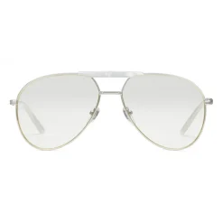 Gucci - Aviator Metal Glasses - Silver - Gucci Eyewear - Avvenice