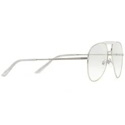 Gucci - Aviator Metal Glasses - Silver - Gucci Eyewear - Avvenice