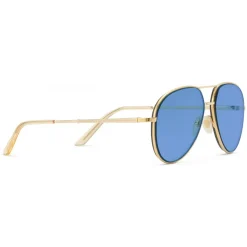 Gucci - Aviator Metal Sunglasses - Gold  with Yellow Detail - Gucci Eyewear - Avvenice