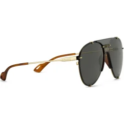 Gucci - Aviator Metal Sunglasses - Gold Grey - Gucci Eyewear - Avvenice