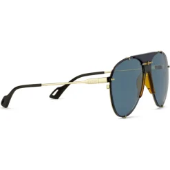 Gucci - Aviator Metal Sunglasses - Gold Blue - Gucci Eyewear - Avvenice