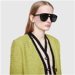 Gucci - Aviator Sunglassed with Enamel - Dark Turtle - Gucci Eyewear - Avvenice