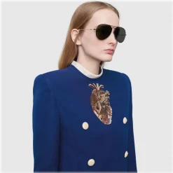 Gucci - Aviator Sunglassed - Black - Gucci Eyewear - Avvenice