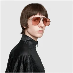 Gucci - Aviator Sunglassed - Black Orange - Gucci Eyewear - Avvenice