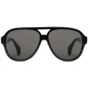 Gucci - Aviator Sunglasses with Ribbon Gucci - Polished Black Acetate - Gucci Eyewear - Avvenice