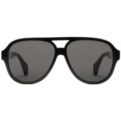 Gucci - Aviator Sunglasses with Ribbon Gucci - Polished Black Acetate - Gucci Eyewear - Avvenice
