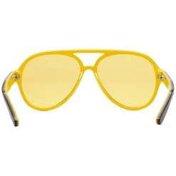 Gucci - Aviator Sunglasses in Multilayer Acetate - Multilayer Black Red Green and Yellow - Gucci Eyewear - Avvenice