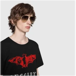 Gucci - Aviator Sunglasses in Metal - Gold Coloured Shaded Brown Lenses - Gucci Eyewear - Avvenice