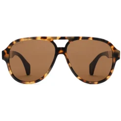 Gucci - Aviator Sunglasses with Ribbon Gucci - Light Turtle Acetate - Gucci Eyewear - Avvenice