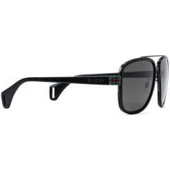 Gucci - Aviator Sunglasses - Glossy Black Acetate - Gucci Eyewear - Avvenice