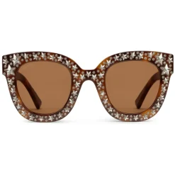 Gucci - Cat Eye Acetate Sunglasses with Stars - Dark Tortoiseshell Acetate - Gucci Eyewear - Avvenice