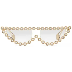 Gucci - Cat Eye Metal Sunglasses with Crystals - Gold Crystals - Gucci Eyewear - Avvenice