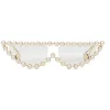 Gucci - Cat Eye Metal Sunglasses with Pearls - Gold Pearls - Gucci Eyewear - Avvenice